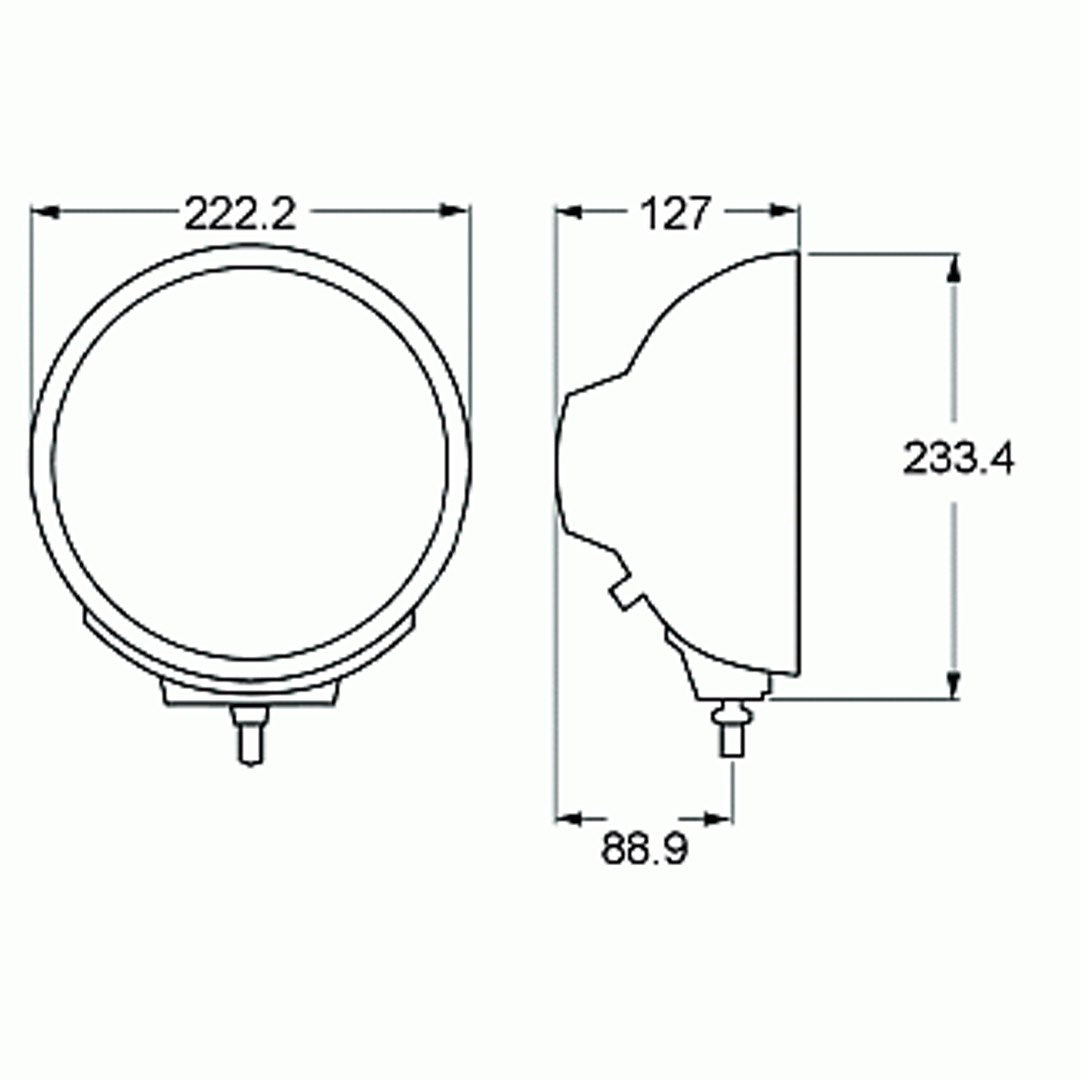 Hella 007560931 Driving/ Fog Light - Black