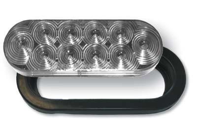 Jammy J-66-RCK - Red Clear Oval Led Gromm