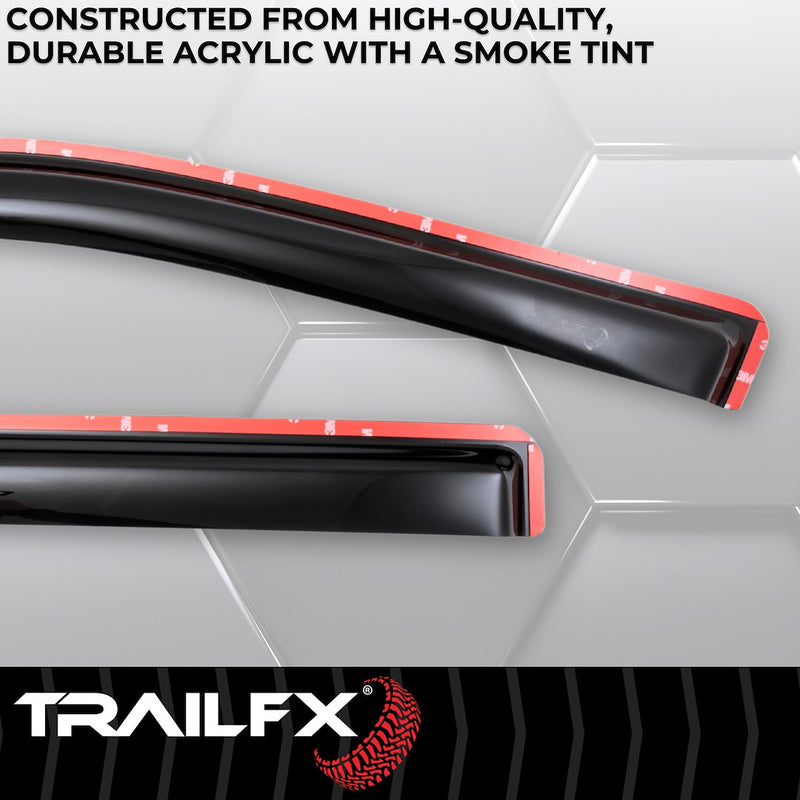 Trailfx Limited Lifetime Warranty Rainguard 4109IC - Smoke Tfx Inchannel Wndw Vents 4PC