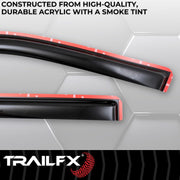 Trailfx Limited Lifetime Warranty Rainguard 4109IC - Smoke Tfx Inchannel Wndw Vents 4PC