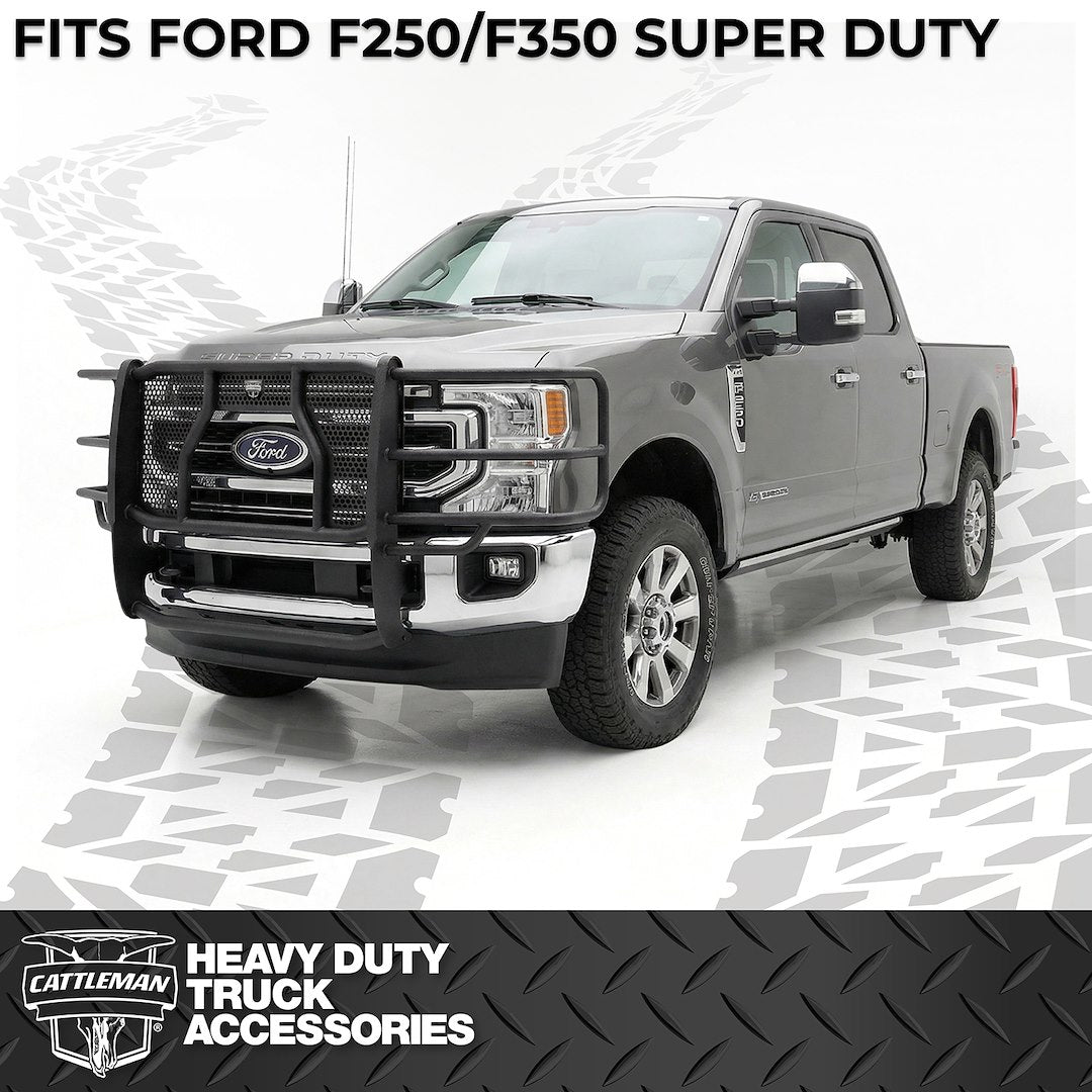Cattleman Two Vertical Center Protection Bars Grille Guard 1370PS - Regular Sensors