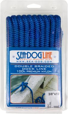 SEA DOG No Supplier Warranty Dock Line 302110020BL-1 - Double Braided Nylon