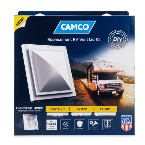 Camco Enhanced Ventilation Roof Vent Lid 40195 - Universal RV Replacement Kit