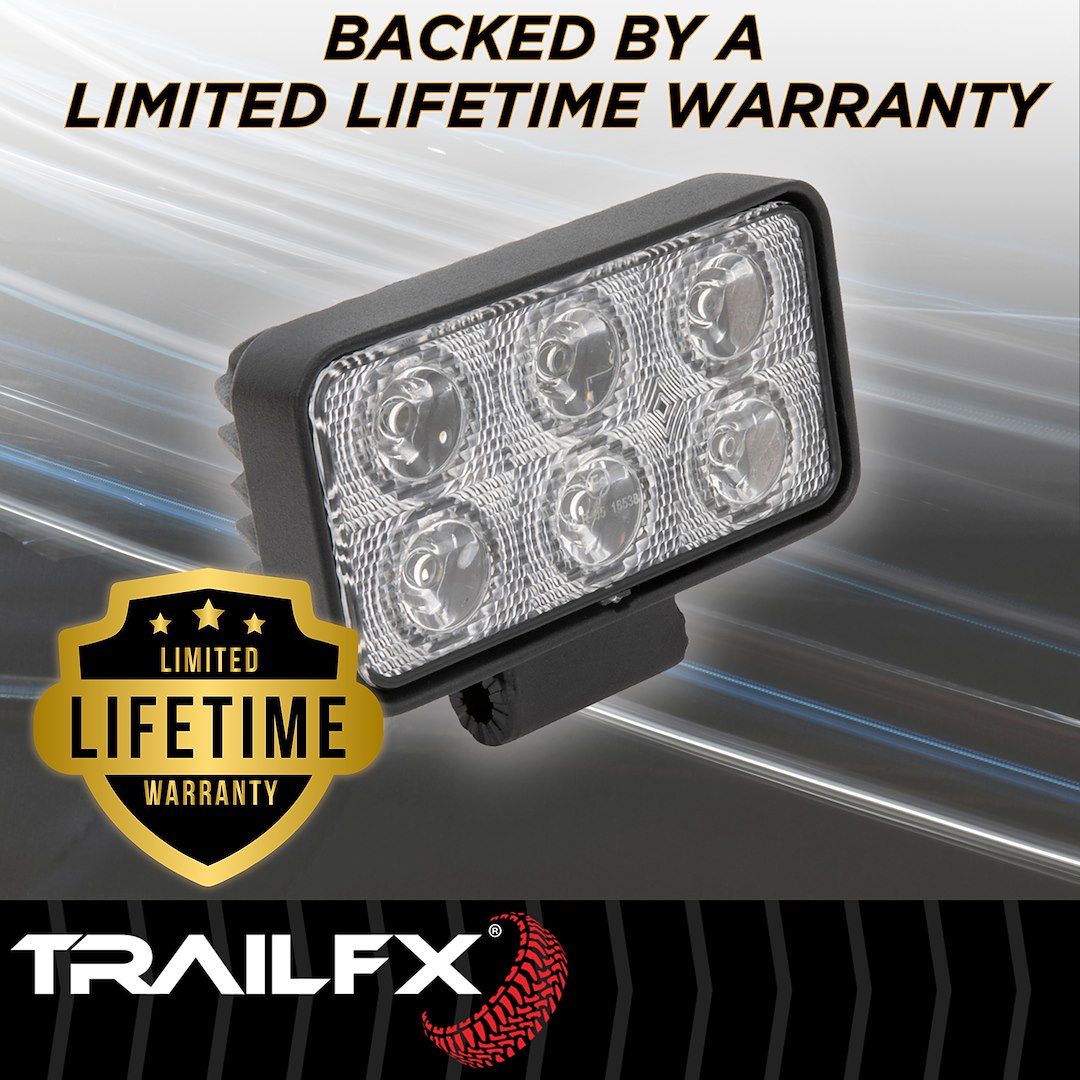 Trailfx Limited Lifetime Warranty Work Light 3X2WLF1 - 3X2 Rectangle 6X1.5W FL Sgl
