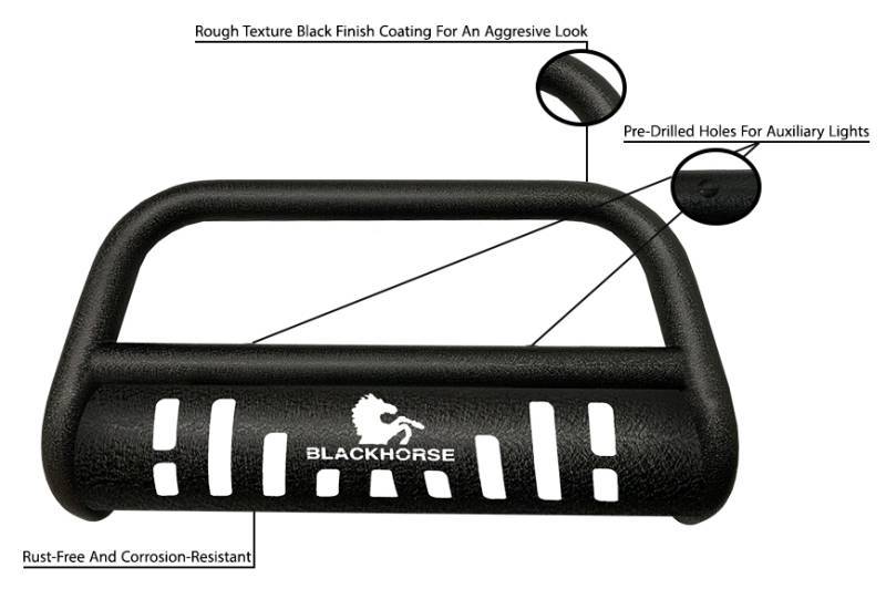 Black Horse Removable Skid Plate Bull Bar CBT-B261SP - BAR-T 2008 Ford