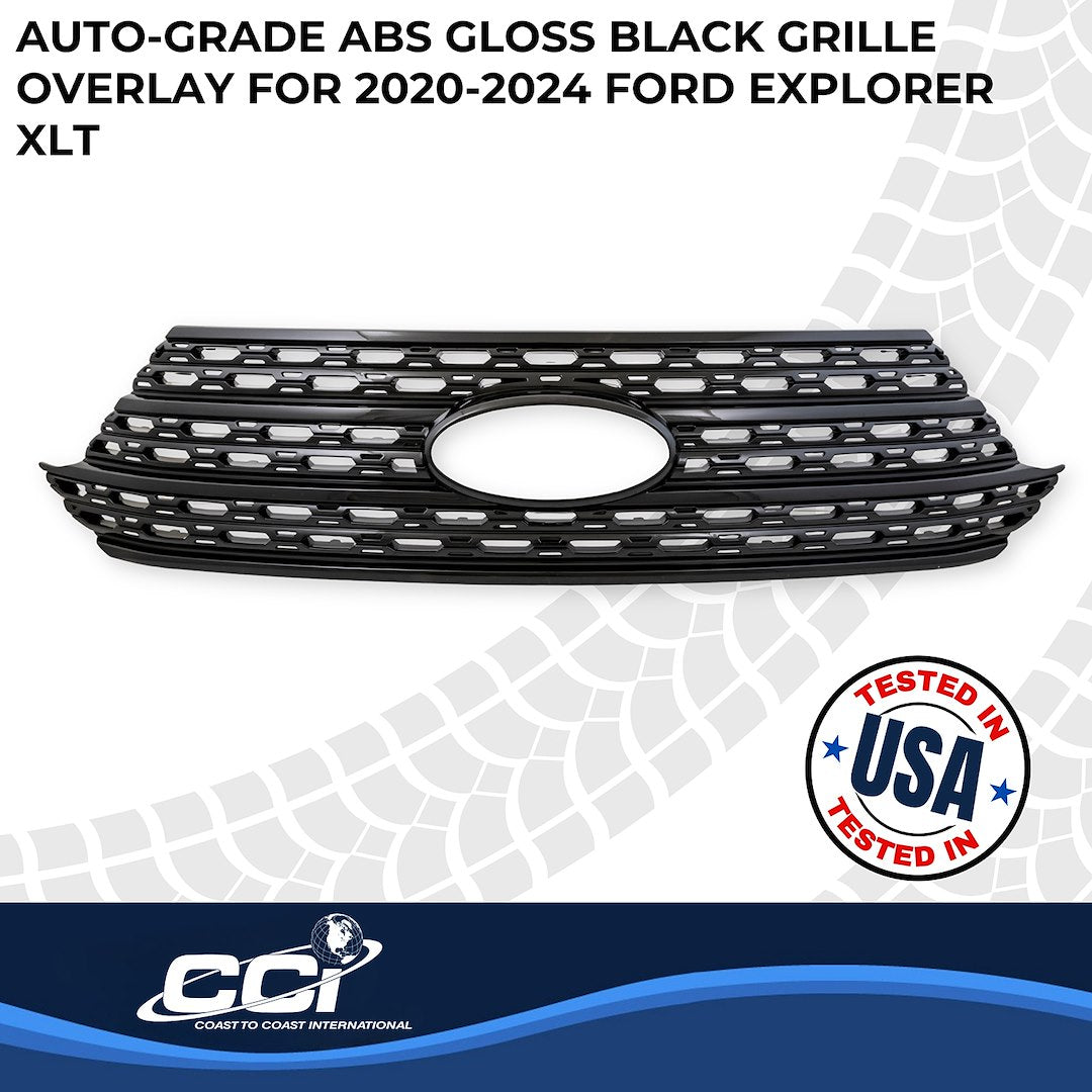 Coast2Coast Limited Lifetime Warranty Grille Insert GI197Black - Black GI 20-24 Ford Explorer Xlt GI197BLK