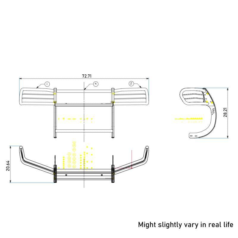 Black Horse 17NE23MA Grille Guard
