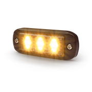 Ecco Elect Ultra Low-Profile Surface Mount Warning Light ED3601A - Dir Surf Thin 3LED 12-24V Amb