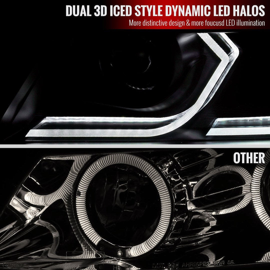 Spec-D Tunin Sequential Turn Signal Function Headlight Assembly 2LHP-E9005JM-G2-RS - Series Sedan Projector Headlights