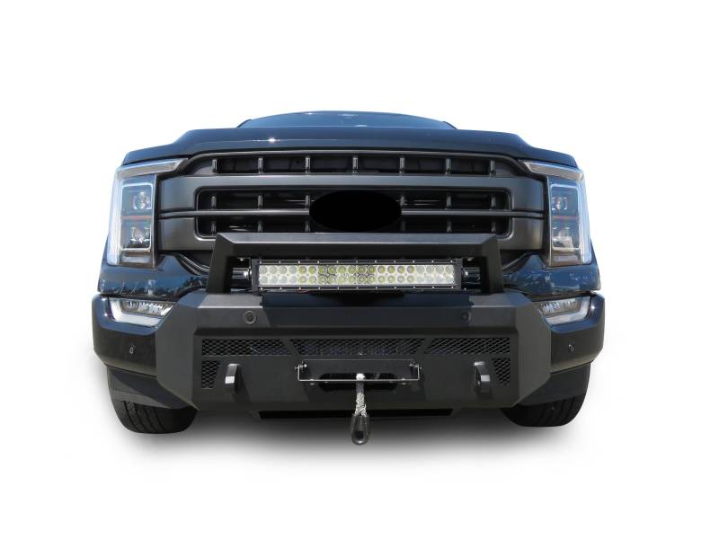 Black Horse Frame Mounted Bolt On Installation Bumper AR3HD42 - Black 2021-2023 Ford F-150Textured