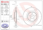 Brembo Rust-Resistant Coating Brake Rotor 09C92811C02 - Disc