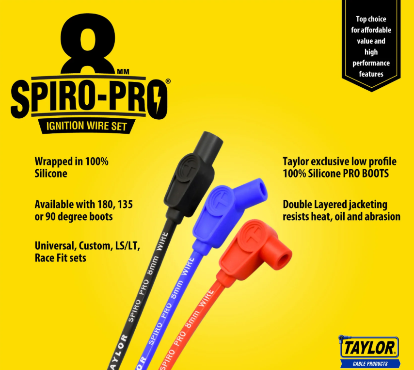 Taylor Cable 76046 Spark Plug Wire Set - Black