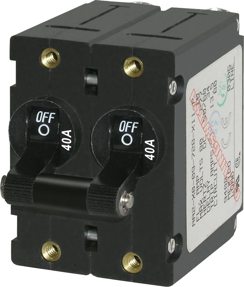 Blue SEA No Supplier Warranty Circuit Breaker 7239-BSS - Black AA2Toggle 40A