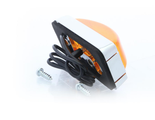 Optronics Snap-On Replaceable Lens Clearance Light MCL91AB - Chrome Led Mark Mini Amber