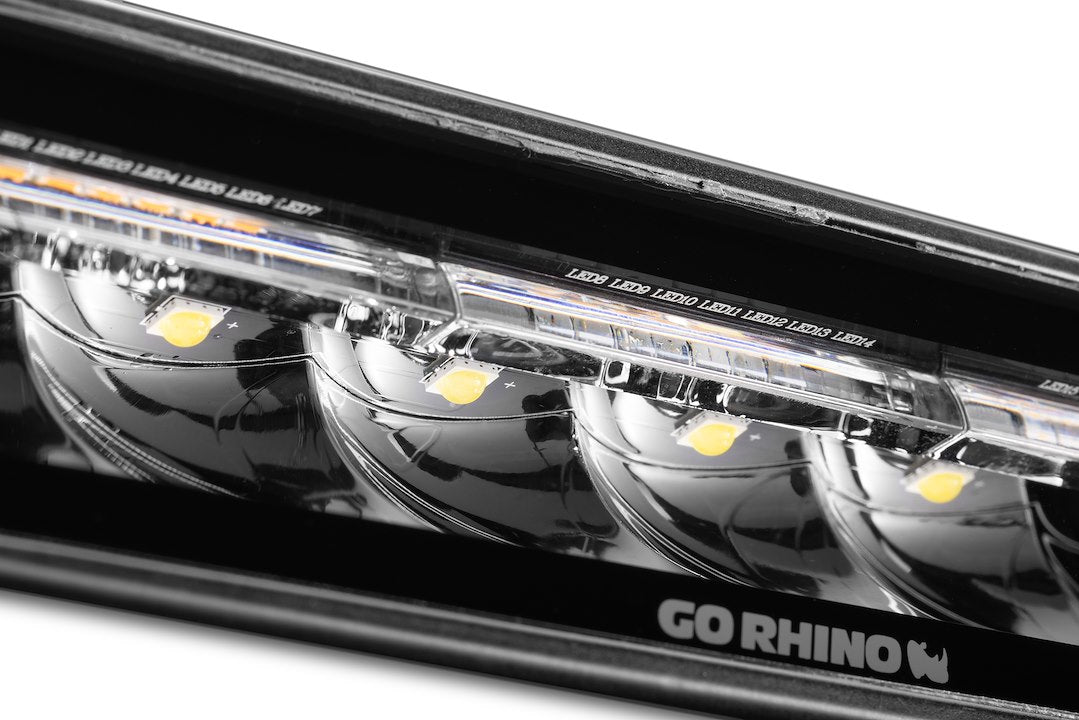 GO Rhino Stem Mount Installation Light Bar 750600622SBS - Black Out Combo Series Lights Pai