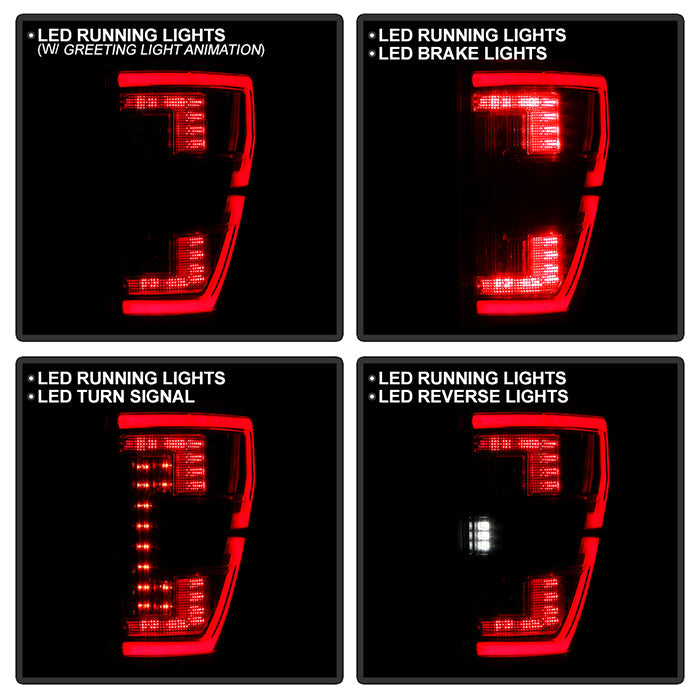 Spyder Easy To Install Tail Light Assembly 5088789 - Black Halogen Headlight Full Led