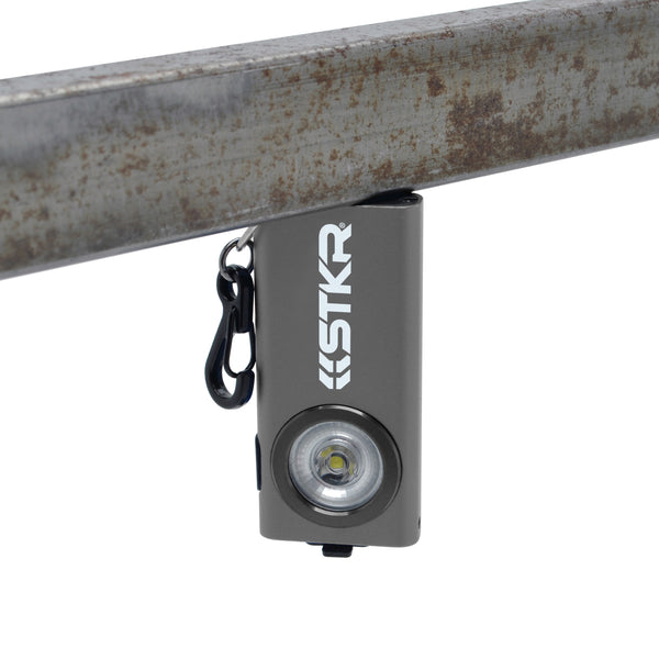 STKR Concept Removable Low-Profile Pocket Clip Flashlight 14265 - Gray Slim Jimmy Keychain Flashlight-Gray
