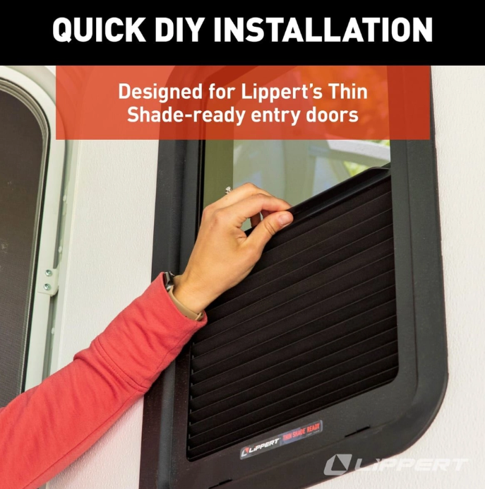 Lippert Comp Easy Do It Yourself Installation Window Shade 2025009147 - RV Door