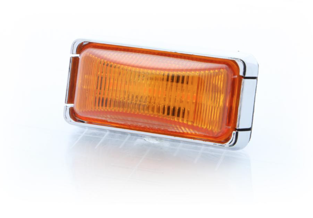 Optronics Snap-On Replaceable Lens Clearance Light MCL91AB - Chrome Led Mark Mini Amber
