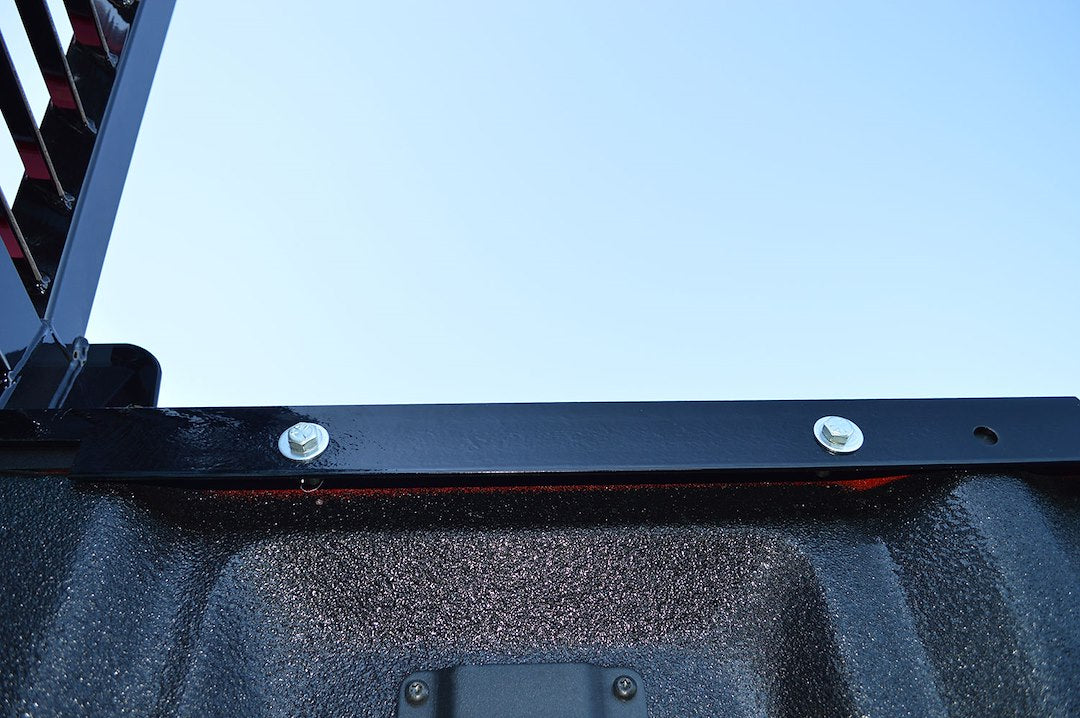 Cattleman Provides Security For Moving Cargo Headache Rack FR210LBO - HD Bolt Window Cut Light SL