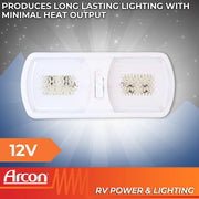 Arcon Sleek Compact Design Interior Light - LED 20670N - Dbl EU-Lite Bwht Opt