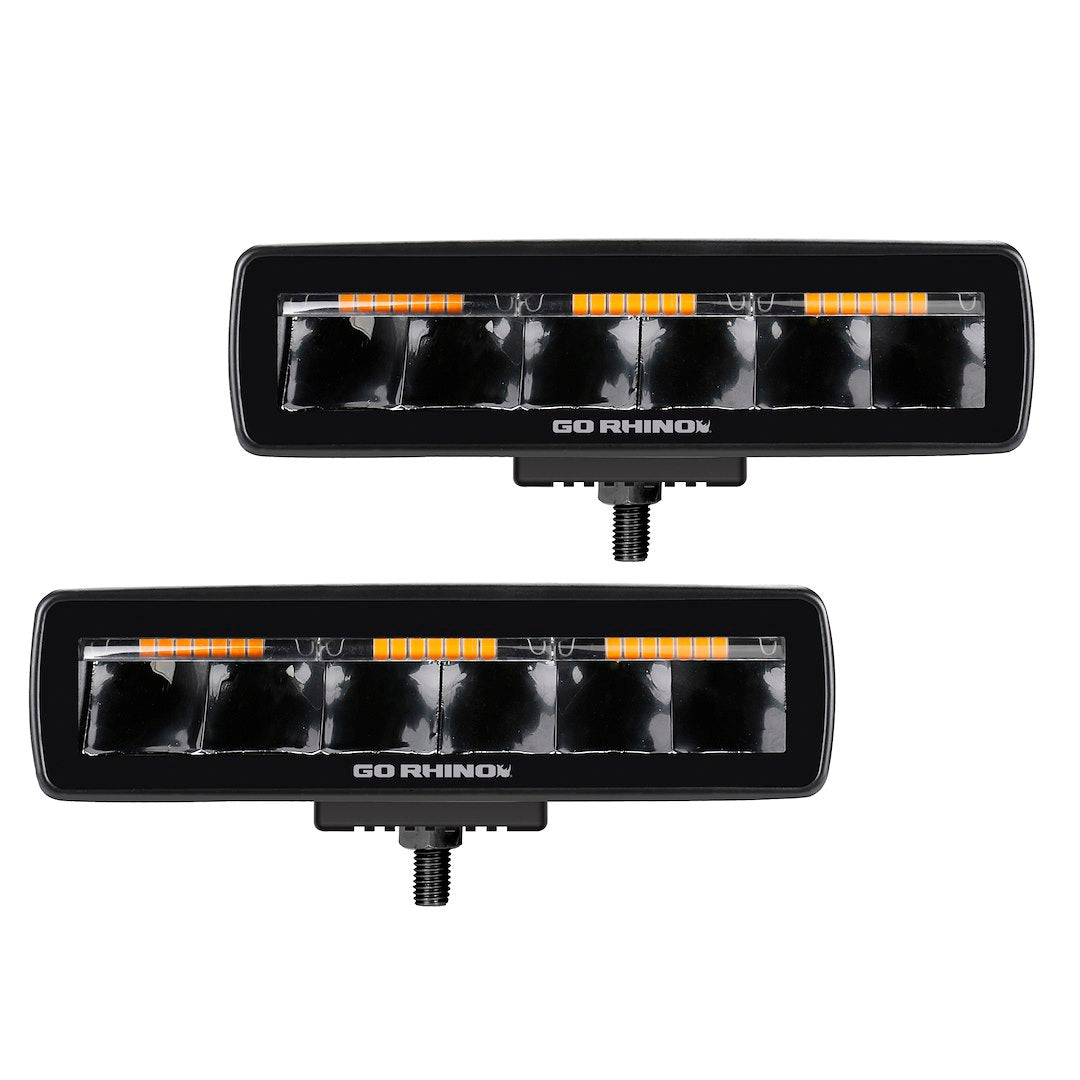 GO Rhino Stem Mount Installation Light Bar 750600622SBS - Black Out Combo Series Lights Pai