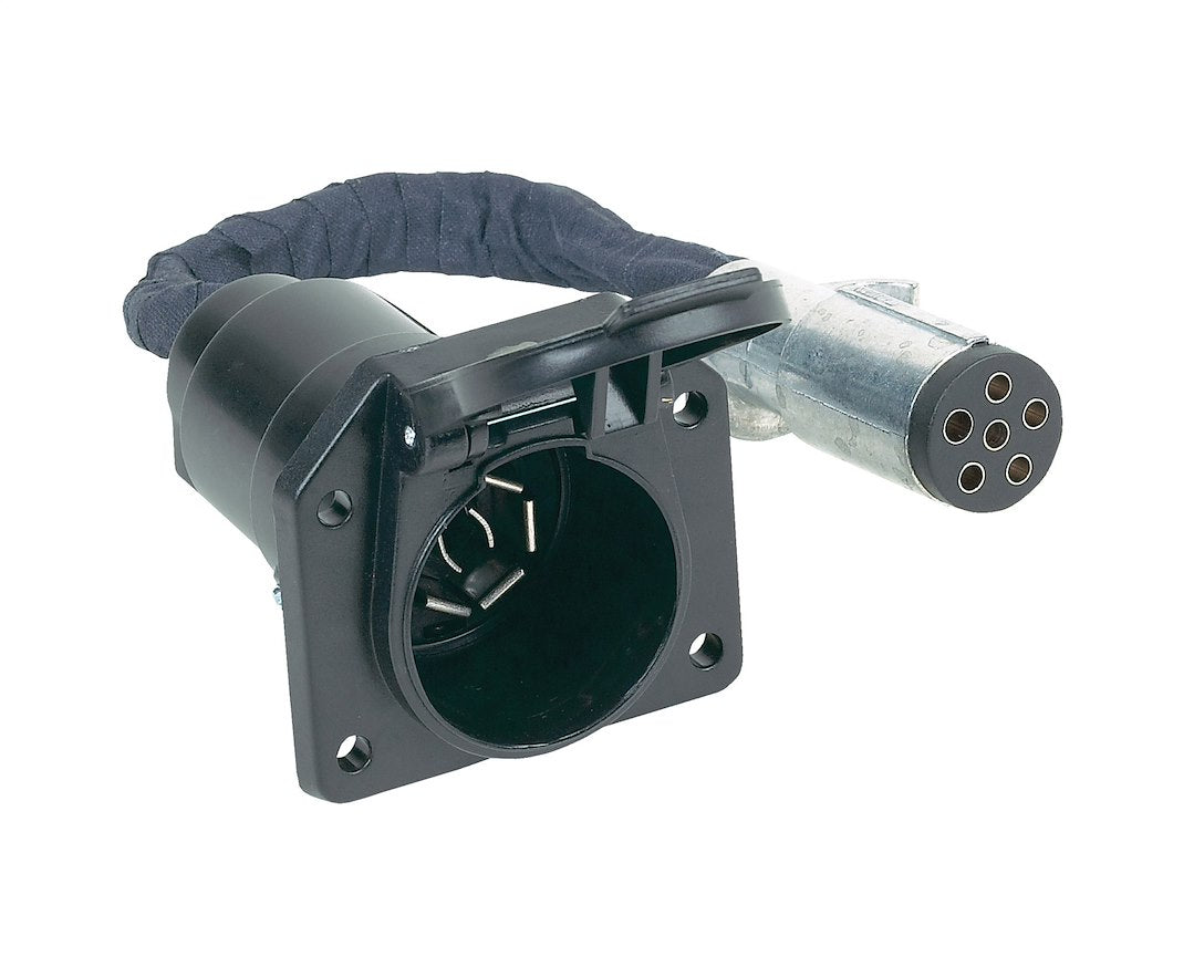 Hopkins Features Dust Cover Trailer Wiring Connector Adapter 47435B - Rnd 7RV Adpt Bulk 20