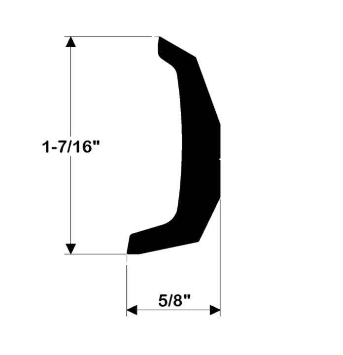 Taco Metals Requires Heat For Radius Forming Boat Rub Rail V21-3671BKA20D2 - Black Rigid 20