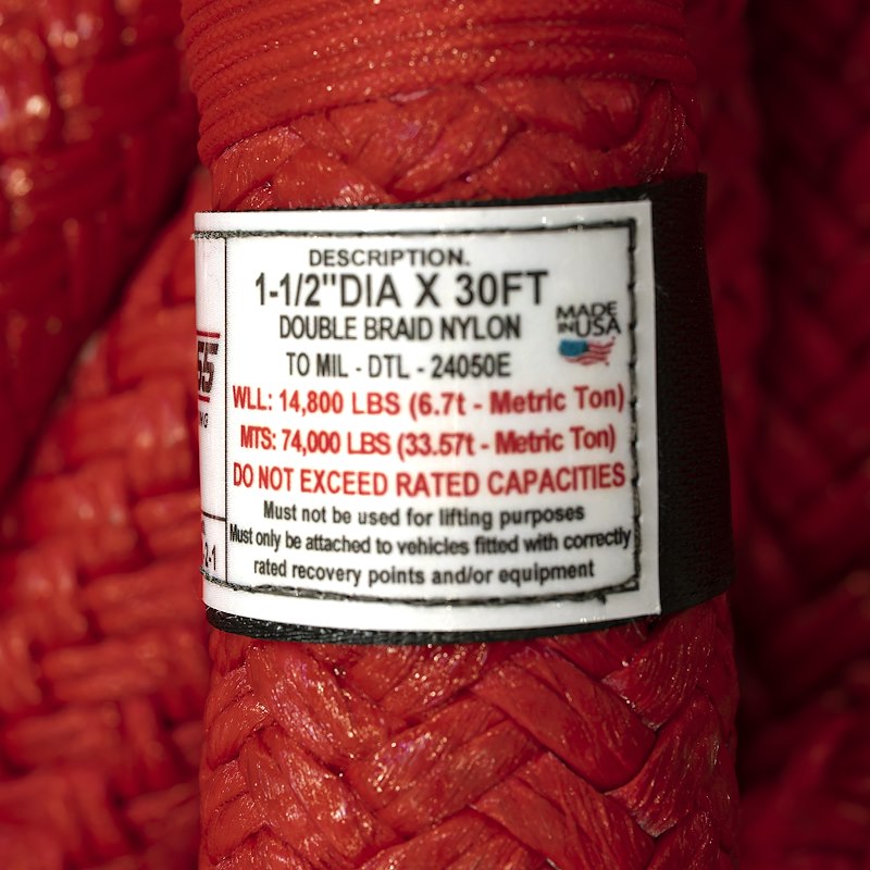 Factor 55 Shackle Rope: 00560 Factor 55 Extreme Duty Kinetic Energy Rope 1.