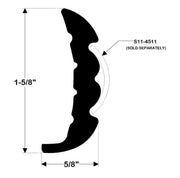 Taco Metals Requires Heat For Radius Forming Boat Rub Rail V21-9659WHC20D - White Rigid Frosty 20