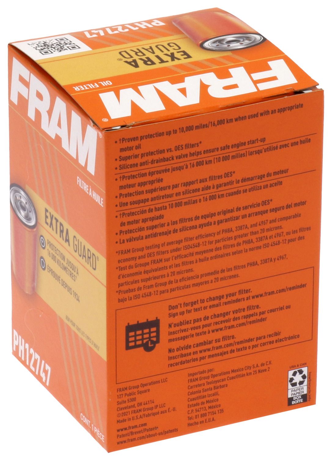 Fram Easy To Install Oil Filter FPH12747 - Spin-ON 6PK