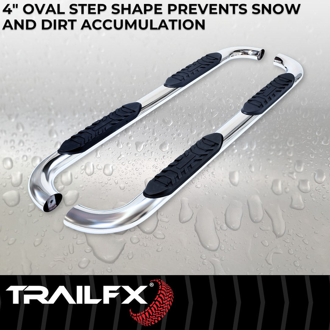 Trailfx Limited Lifetime Warranty Nerf Bar A1001S - Oval Bent End Pss