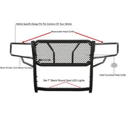 Black Horse Patent Approved Grille Guard RU-Totu22-B-PLB - Black Rugged HD Kit