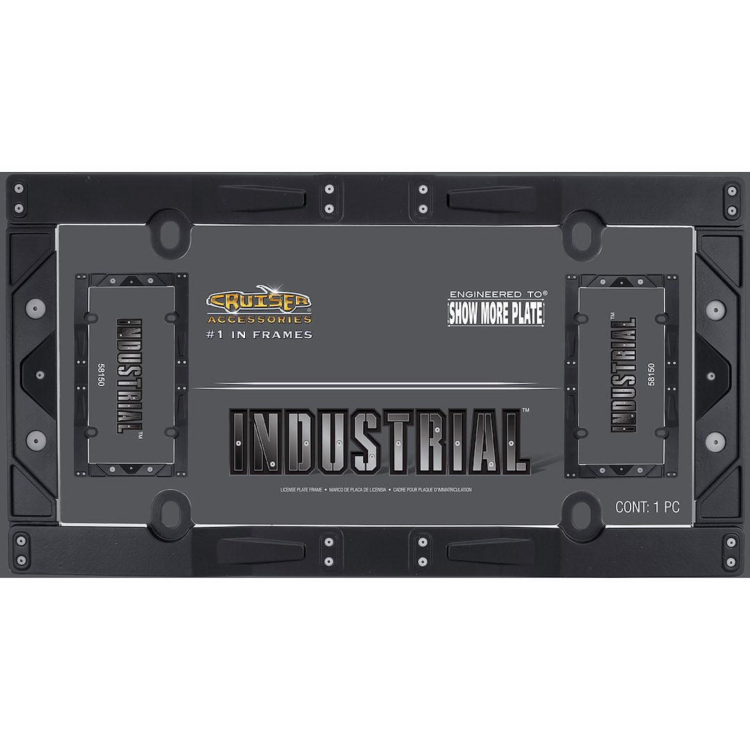 Cruiser No Supplier Warranty License Plate Frame 58150 - Matte Black Industrial