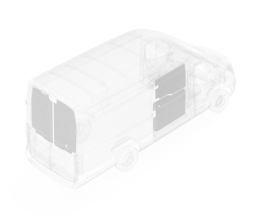 Legend Fleet Precision Cut Van Wall Liner 623-114-2613 - Gray Duratherm Door