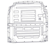 Holman No Drilling Into Floor Bulkhead Divider 40691TM - Composite Partition Transit Mid