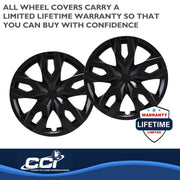 Coast2Coast Limited Lifetime Warranty Wheel Cover IWC55617Black - Black WC 21-25 Cross GL 17 Dbl SP IWC55617BLK