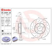 Brembo 09.9464.2X Brake Rotor