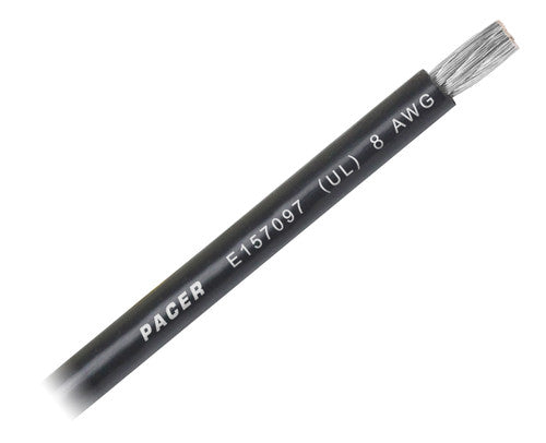 Pacer No Supplier Warranty Primary Wire WUL8BK-100 - Awg UL BK TC 100FT RL