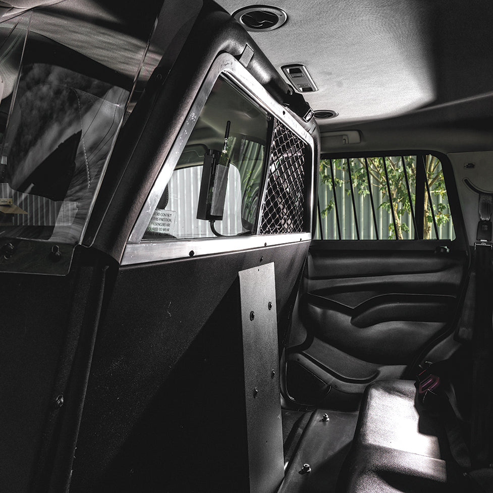 Public Safty No Drilling Required Rear Seat Partition 5700FF - 50 50 Wre Mesh WNDW Unctd