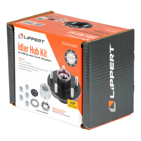 Lippert Comp Durable Cast-Iron Construction Trailer Axle Hub 2024044866 - Idler 550 3.5K Stud Complet