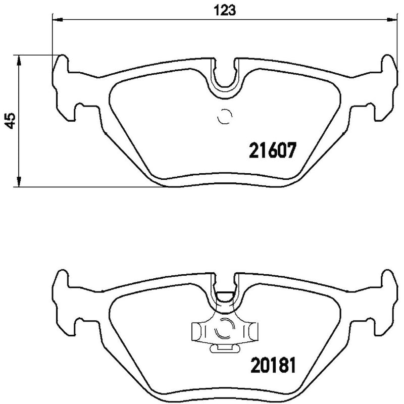 Brembo Premium Low-Met OE Equivalent Pad Brake Pad P06013 - Disc Set