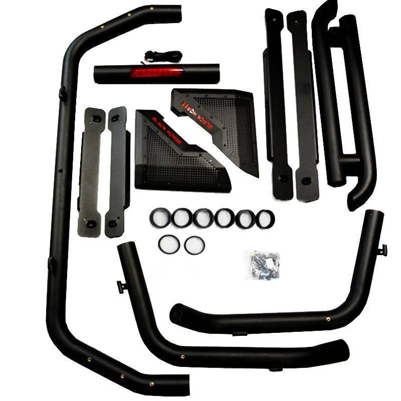 Black Horse Knock-Down Construction Truck Bed Bar GLRB-05B - Nissan Frontier Roll BAR-Gladiator