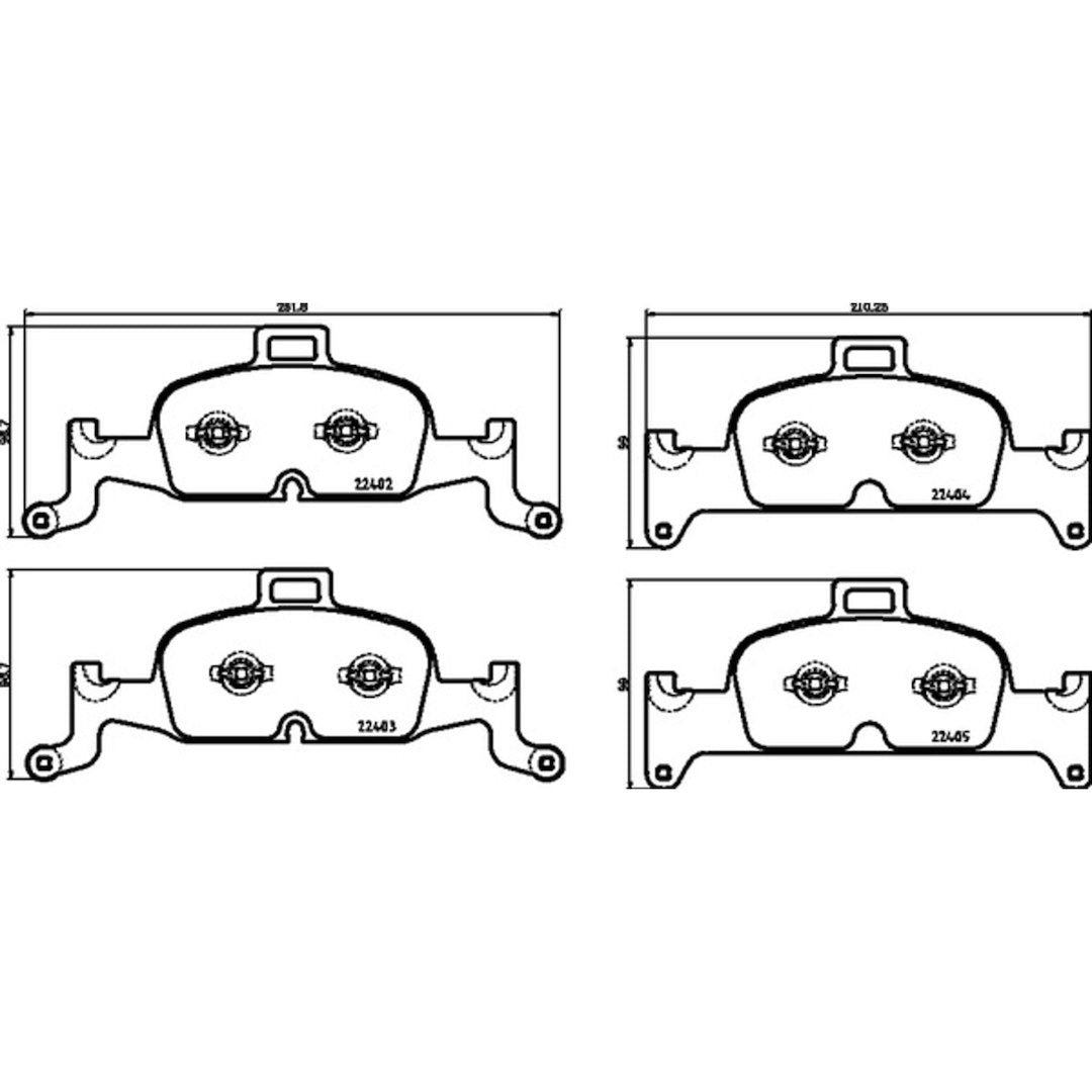 Brembo Premium Low-Met OE Equivalent Pad Brake Pad P85164X