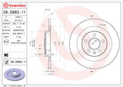 Brembo Rust-Resistant Coating Brake Rotor 08D88311C02 - Disc