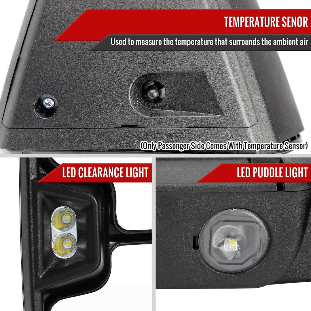 Spec-D Tunin Brand New In Original Box Exterior Towing Mirror RMX-SIV1915G3GHP-FS - Mirror 1500 Power Heated Mat