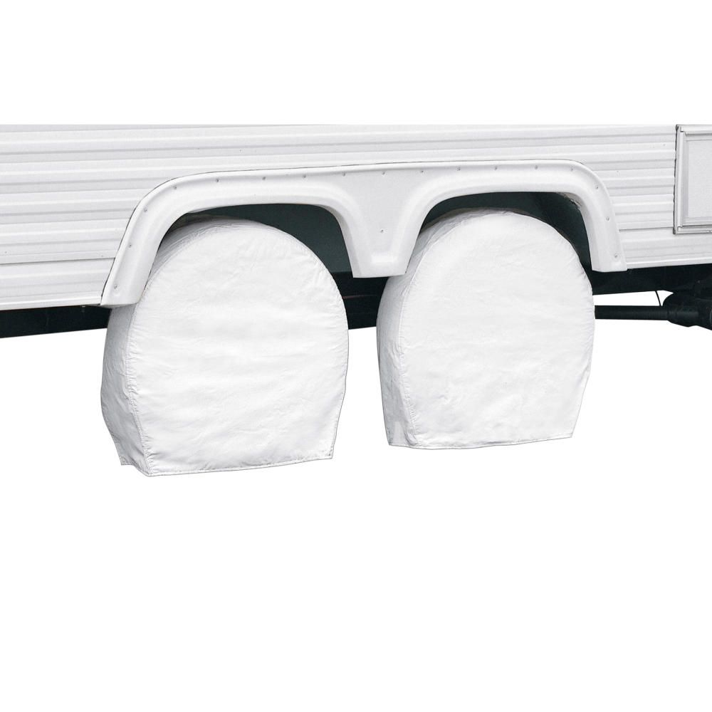 Classic ACC Folds Up For Easy Storage Tire Cover 76260 - White 2PK 32 -34.5 Whl