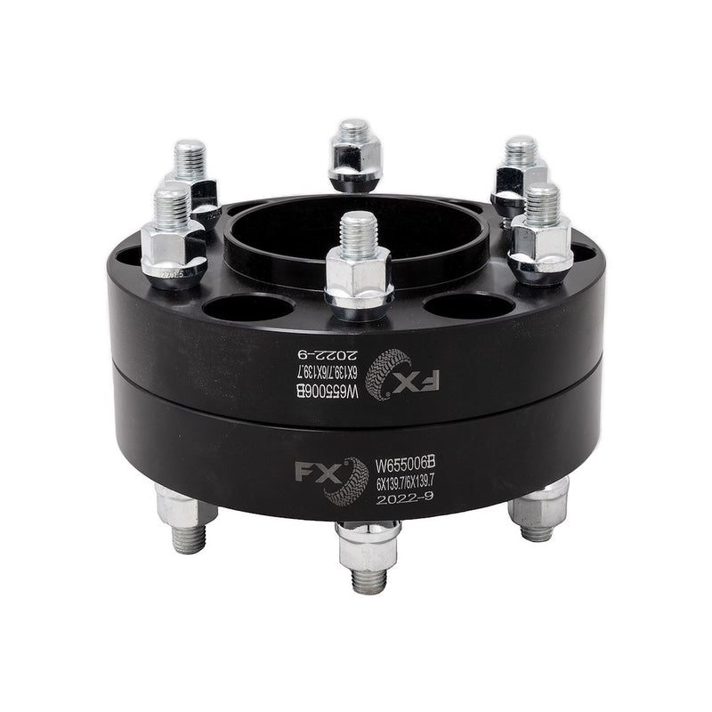 Trailfx Limited Lifetime Warranty Wheel Spacer W655006HC - Black Hub Cent Spcr 6X5.5 12X1.5 Ford