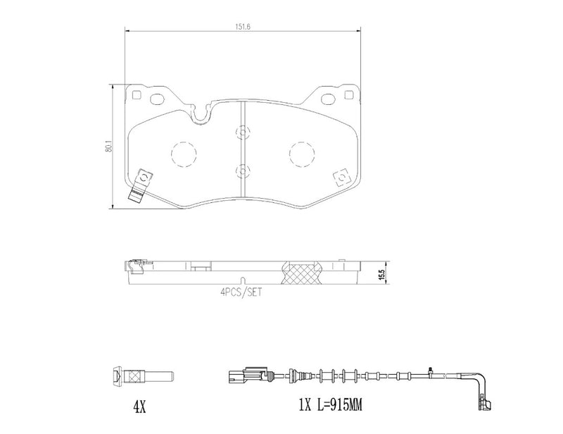 Brembo Ensures Comfort And Brembo Quality Brake Pad P09035N - Discbrakepadset Naoceramic