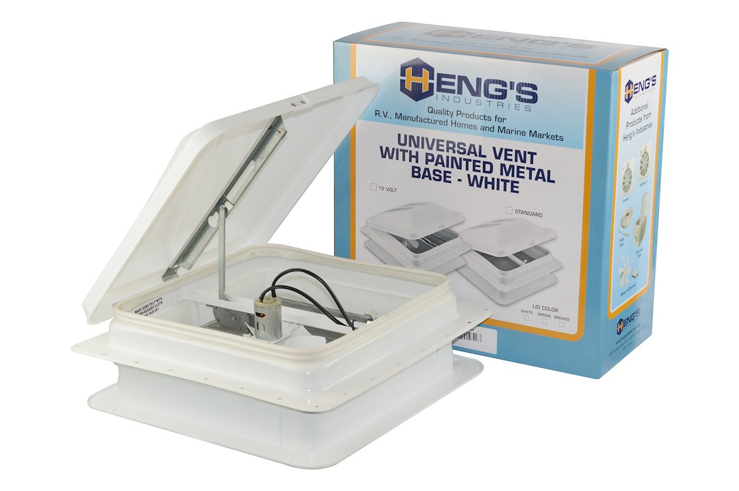 Heng'S IND 71112A-C1G1 Convenient Lightweight Vent - White Universal 14 12V Easy